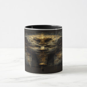 Mug Malice Ancienne Pharaon Égyptien Or Noir