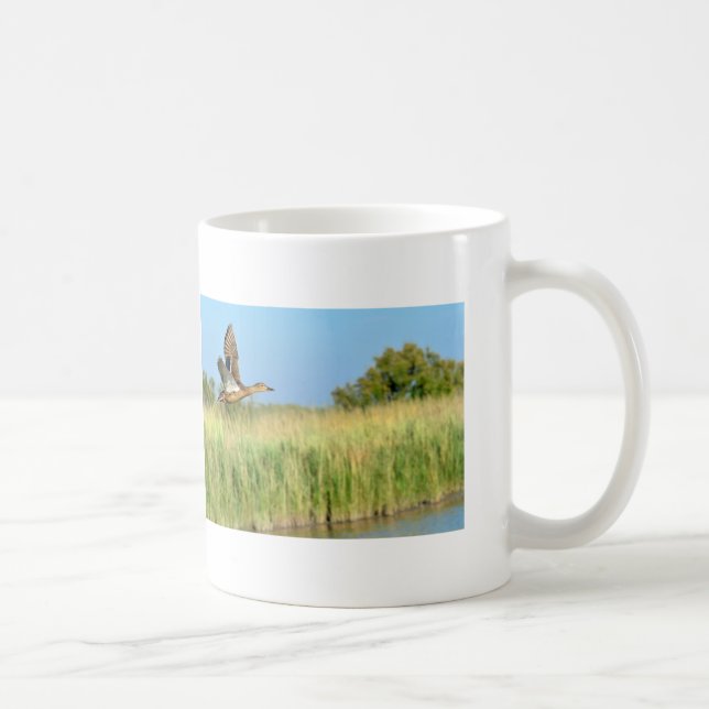Mug Mallard canard femelle en vol (Droite)