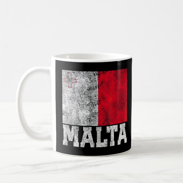 Mug Malte Drapeau National Fierté Racines Pays Famille (Gauche)