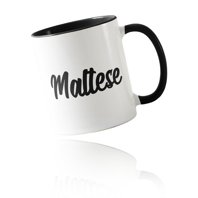Mug Maltese Fun & Cute Script Font Dog Lovers (Maltese Fun & Cute Script Font Dog Lovers Mug)