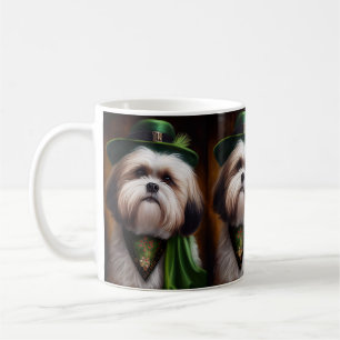 Mug Malti Tzu Chien en Robe de la Saint Patrick