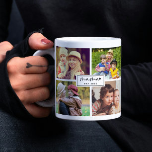 Mug Mama Année de Création 4 Collage de Photos Cadeau