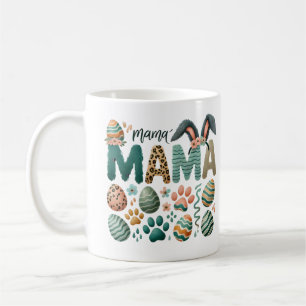 Mug mama aquarelle coloré oeufs de pâques