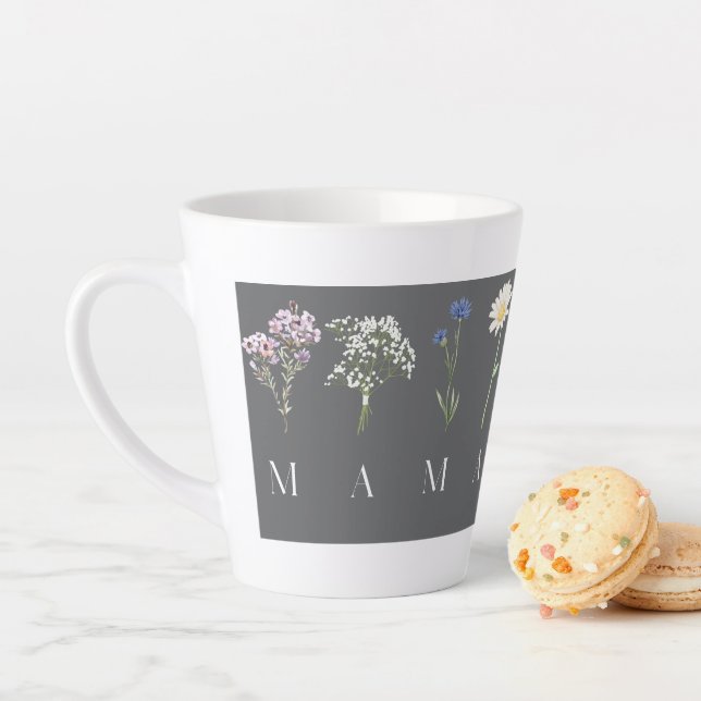 Mug MAMA avec lettres florales – Cadeau de Fête de (En situation)