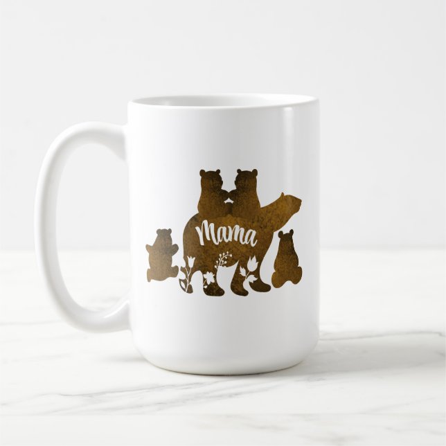 Mug Mama Bear With 4 Cubs Maman of Four Children Cadea (Gauche)