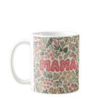 Mama Bohème Motif Floral Vert Pâle et Rose