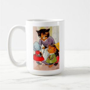 Mug Mama Chat, Kittens Se préparer pour l'école vint