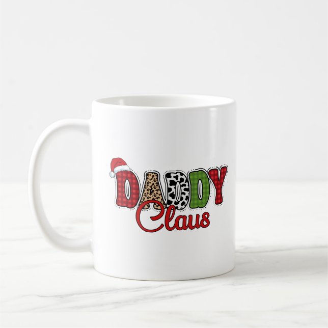 Mug Mama Claus Christmas Plaid Text Design-50095 (Gauche)
