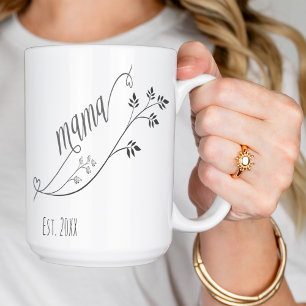 Mug Mama de script moderne Année établie