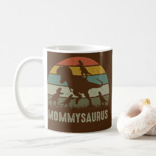 Mug Mama Dinosaur T Rex Mommysaurus 4 enfants Family