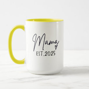 Mug Mama Est 2025, Personnalisé, Maman Mug, Personnali