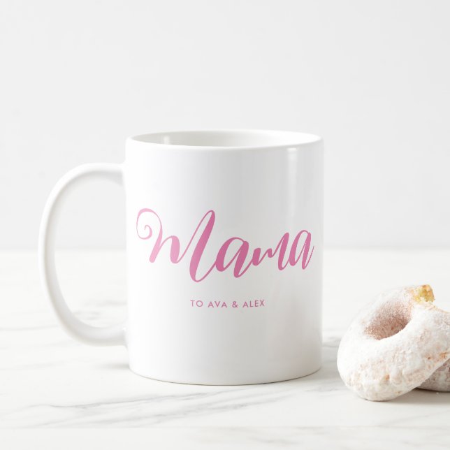 Mug Mama Modern Mum Kids nomme la fête des mères (Avec donut)