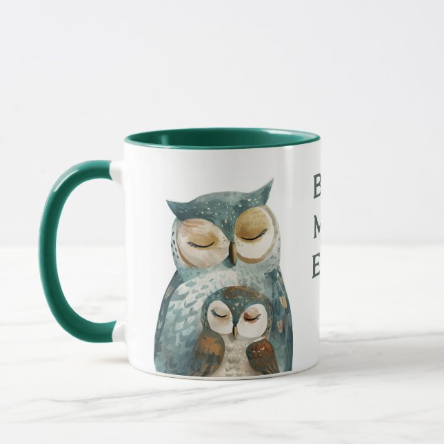 Mug Mama Owl Meilleure maman Jour des Mères (Gauche)