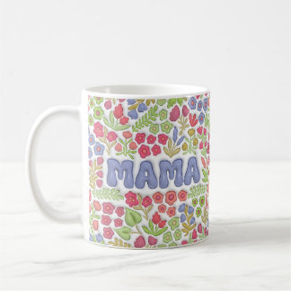 Mug Mama Violet Bohème Fleur 3D Effet 