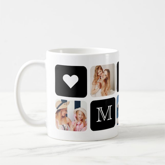 Mug "Maman" 5 Photos Moderne (Gauche)