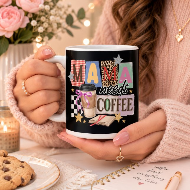 Mug Maman a besoin de café appréciation pour maman (Créateur téléchargé)