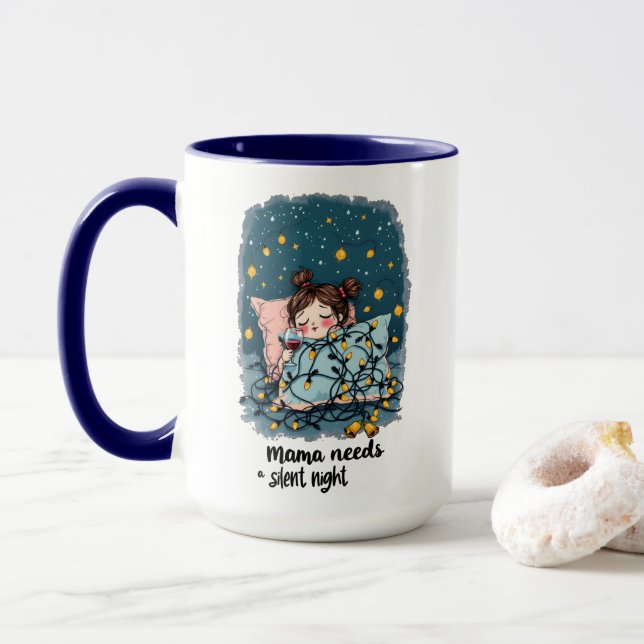 Mug Maman a besoin d'une nuit silencieuse (Avec donut)
