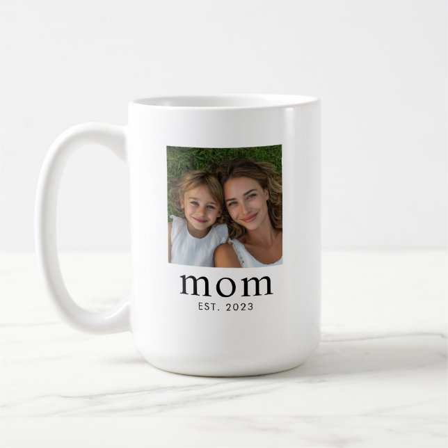 Mug Maman a établi la photo moderne Black 2  (Gauche)