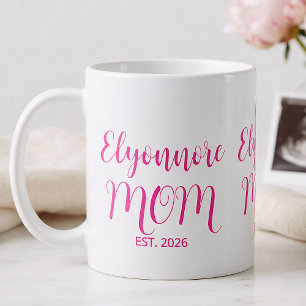 Mug Maman a établi le nom du script rose