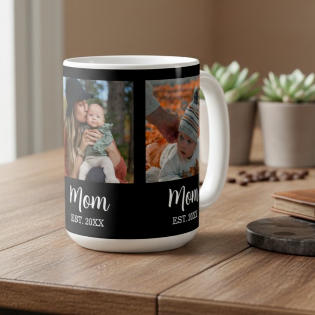 Mug Maman a établi le script noir 3 Photo  (Créateur téléchargé)