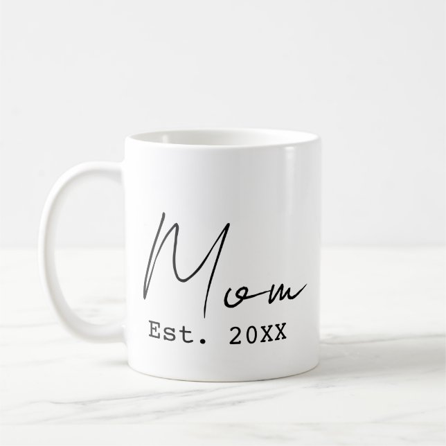 Mug Maman a établi un nouveau script élégant simple Ma (Gauche)