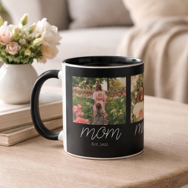 Mug Maman a établi un script gras moderne noir 3 Photo (Créateur téléchargé)