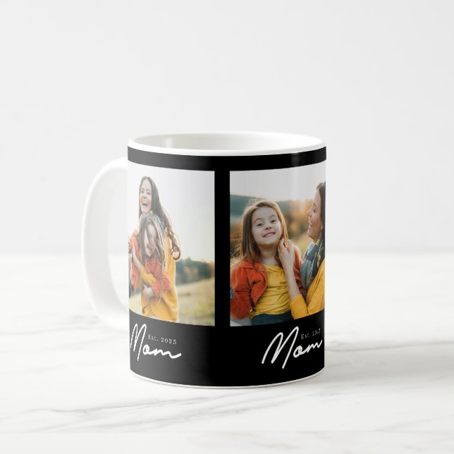 Mug Maman a établi un script noir 3 Photo (Devant gauche)