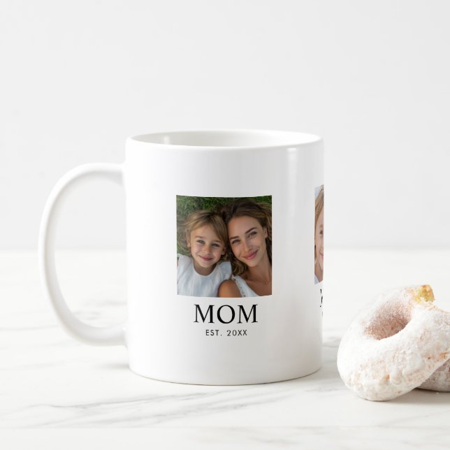 Mug Maman a établi un script noir 3 Photo (Avec donut)