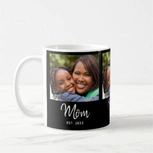 Mug Maman a établi une photo noire avec un script
