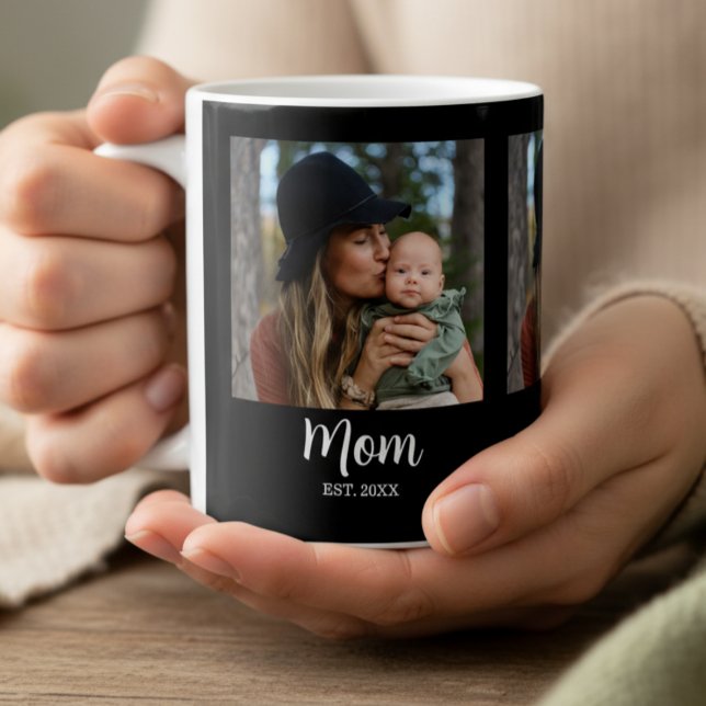 Mug Maman a établi une photo noire Script  (Créateur téléchargé)
