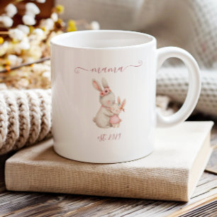 Mug Maman adorable établie Lapins bohèmes aquarelle