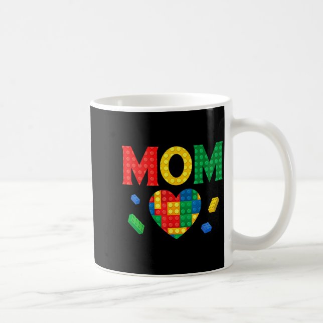 Mug Maman amant maître constructeur briques blocs (Droite)