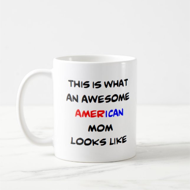 Mug maman américaine, génial (Gauche)