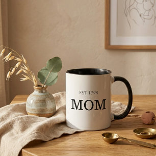 Mug Maman année d'établissement Jalons intemporels de