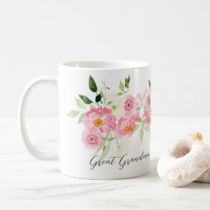 Mug Maman arrière-grand-mère florale de printemps