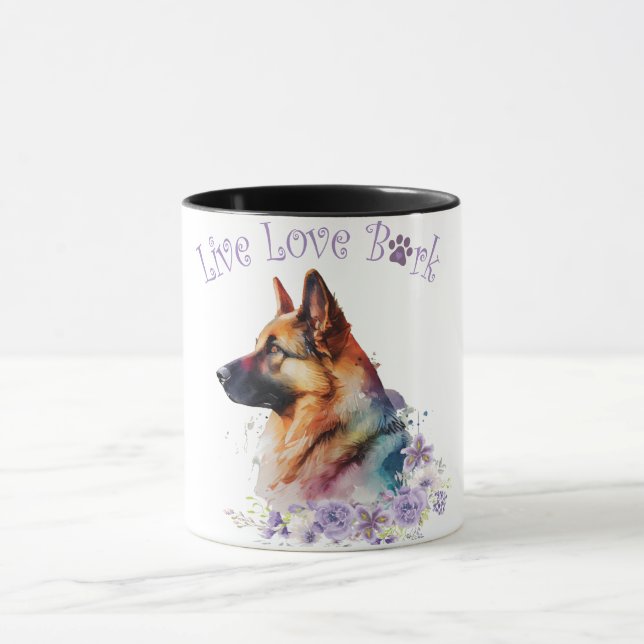 Mug Maman Berger Allemand Floral (Centre)