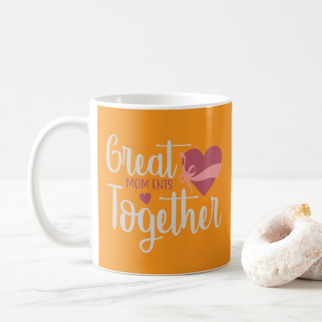 Mug Maman Berger Allemand Typographie Rose Café Classi (Avec donut)