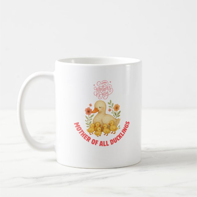 Mug Maman Canard Adorable Fête des Mères (Gauche)