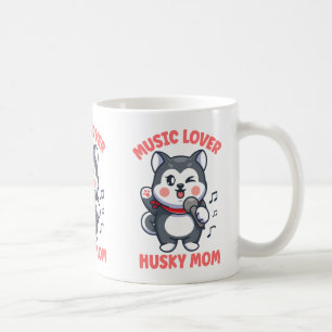 Mug Maman Chanteuse de Groupe Musical Chien Mignon Hus