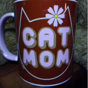Mug MAMAN CHAT avec Fleur Rose