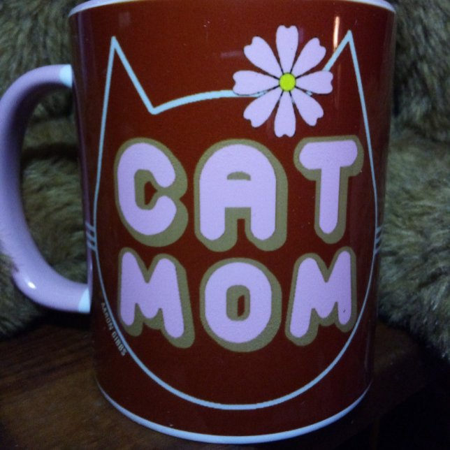 Mug MAMAN CHAT avec Fleur Rose (Créateur téléchargé)