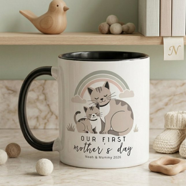 Mug Maman Chat Chaton Premier Jour de la Fête des Mère (Créateur téléchargé)