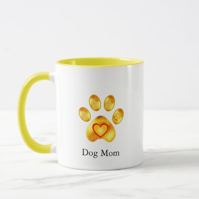 Mug Maman Chien à Patte Dorée Mignonne (Gauche)