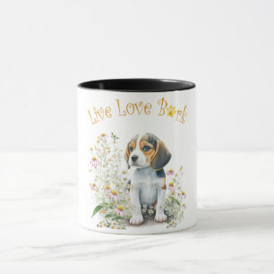 Mug Maman Chien Beagle Floral