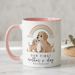 Mug Maman Chien Chiots Premier Jour de la Fête des Mèr