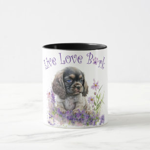 Mug Maman Chien Cocker Spaniel Floral