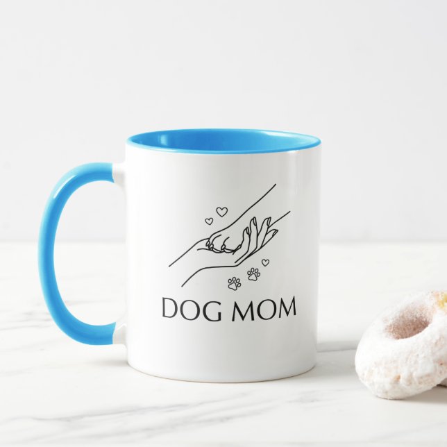 Mug Maman Chien Main & Patte (Avec donut)
