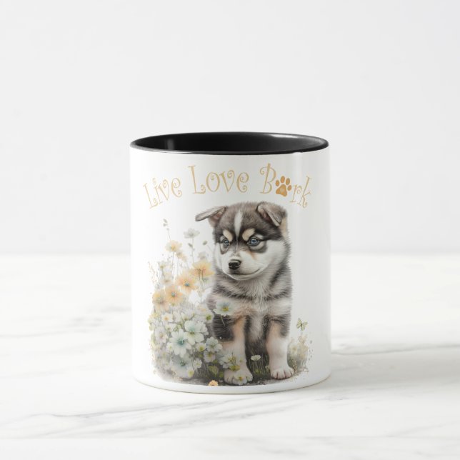 Mug Maman Chien Malamute d'Alaska Floral (Centre)
