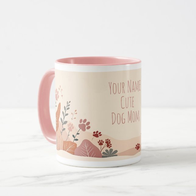 Mug Maman Chien Mignon – Cadeau pour Amateur d'Ani (Devant gauche)