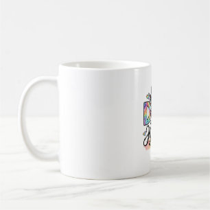 Mug Maman Chien Patte Léopard Arc-en-ciel Aquarelle Cœ